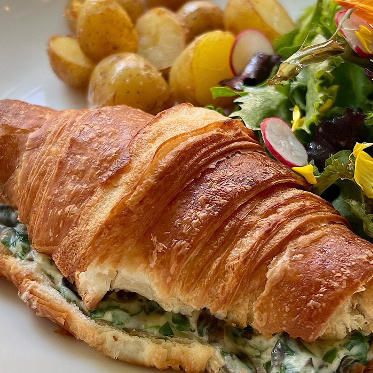 パリを食べる！  カフェ・ドゥ・リュースのエスカルゴ・クロワッサン。