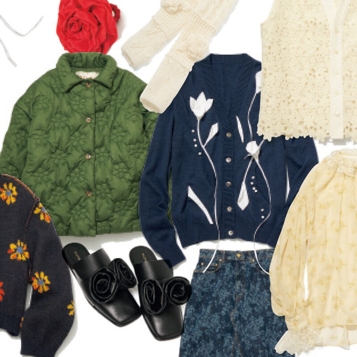 デイリーウエアを垢抜けさせるには、花柄を注入して。【着こなしをアップデートする10のアイデア、その3】