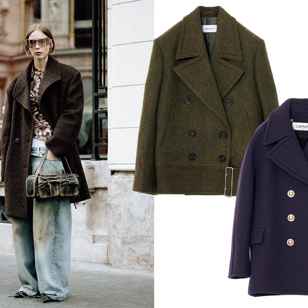 モードに着こなしたいグッドガールなピーコート。【冬の三種の神器その1】