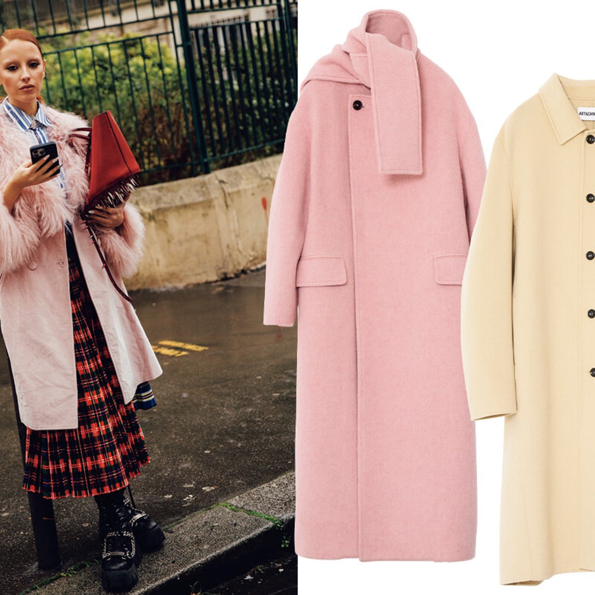 ダークに転びがちな冬こそ、プレイフルなカラーコートを選択。【冬の三種の神器その3】