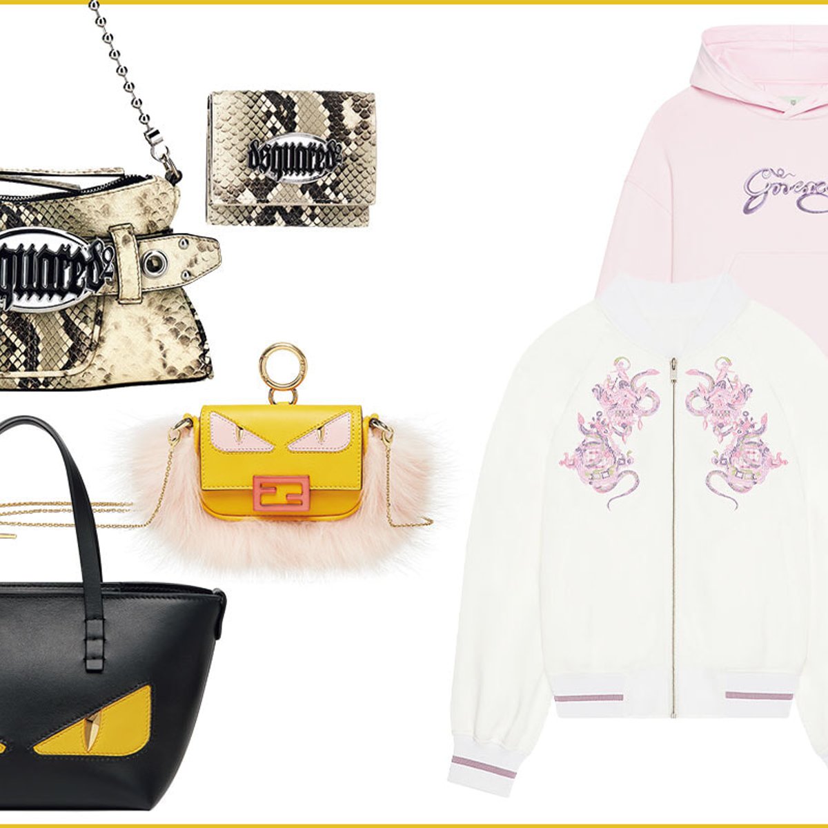 フェンディ、ジバンシイ、ディースクエアードの遊び心のあるアイテムで新年を祝おう！