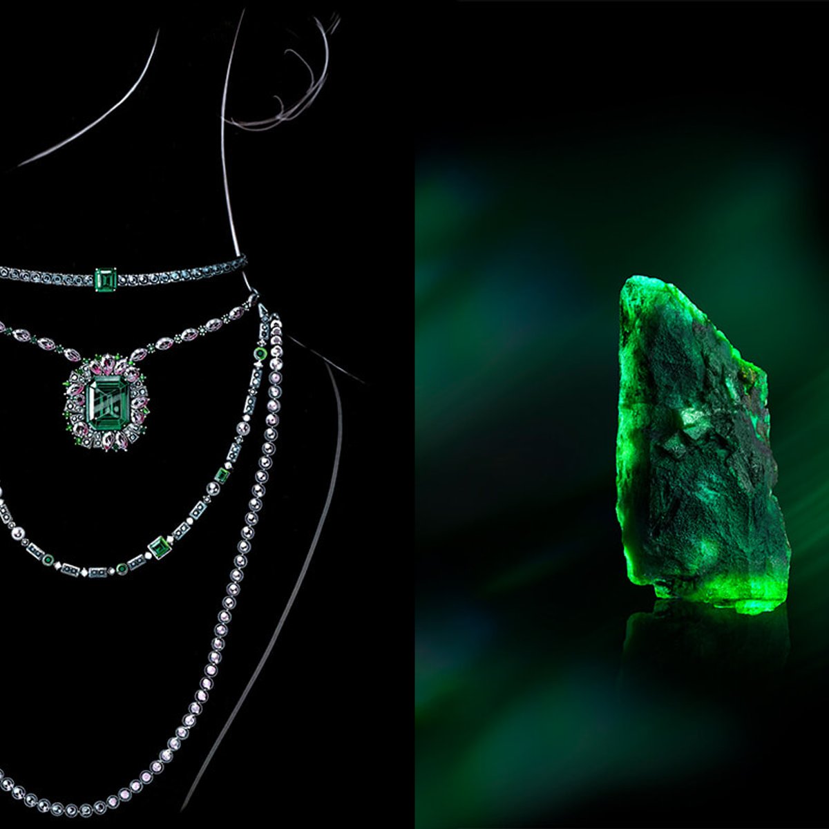 エメラルドの原石からジュエリーへ、ショパール「インソフ」コレクションの旅。