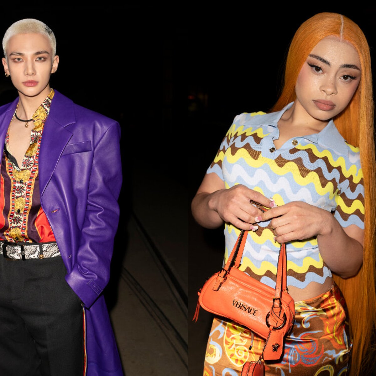 ヴェルサーチェ2025年秋冬ウィメンズコレクションに、Stray Kids ヒョンジン、ラッパーのアイススパイスが出席。