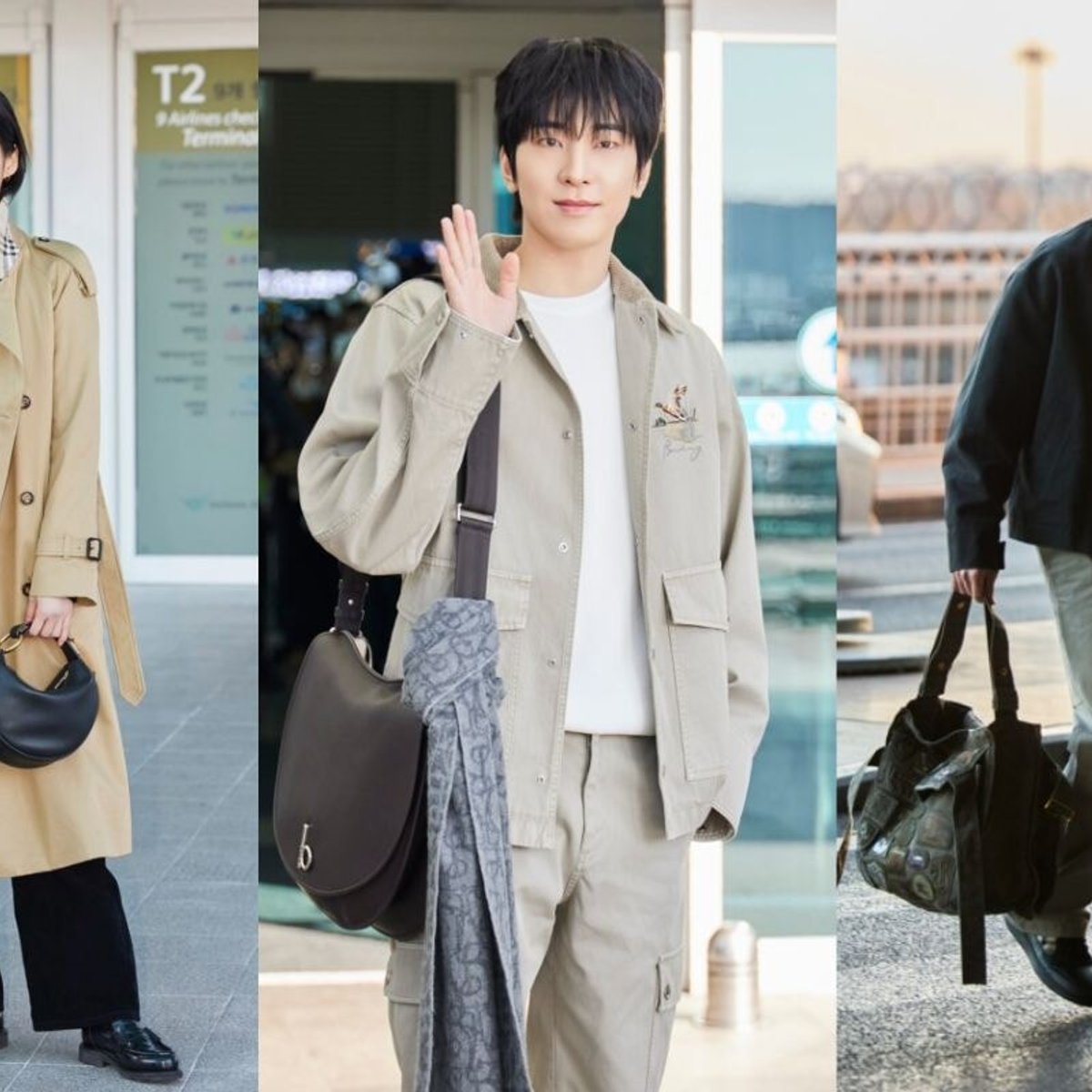 SEVENTEEN ウォヌ、チョン・ウンチェら。バーバリーを纏ったセレブたちの空港ファッション。