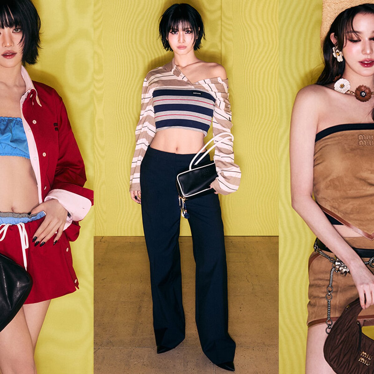 TWICE MOMO、IVE ウォニョン、(G)-IDLEミンニらがショー会場に降臨。ミュウミュウ2025年秋冬コレクション。