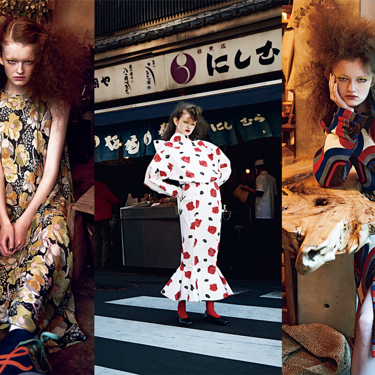 花柄、ドット、グラフィック……、この春注目の柄アイテムで東京散歩。