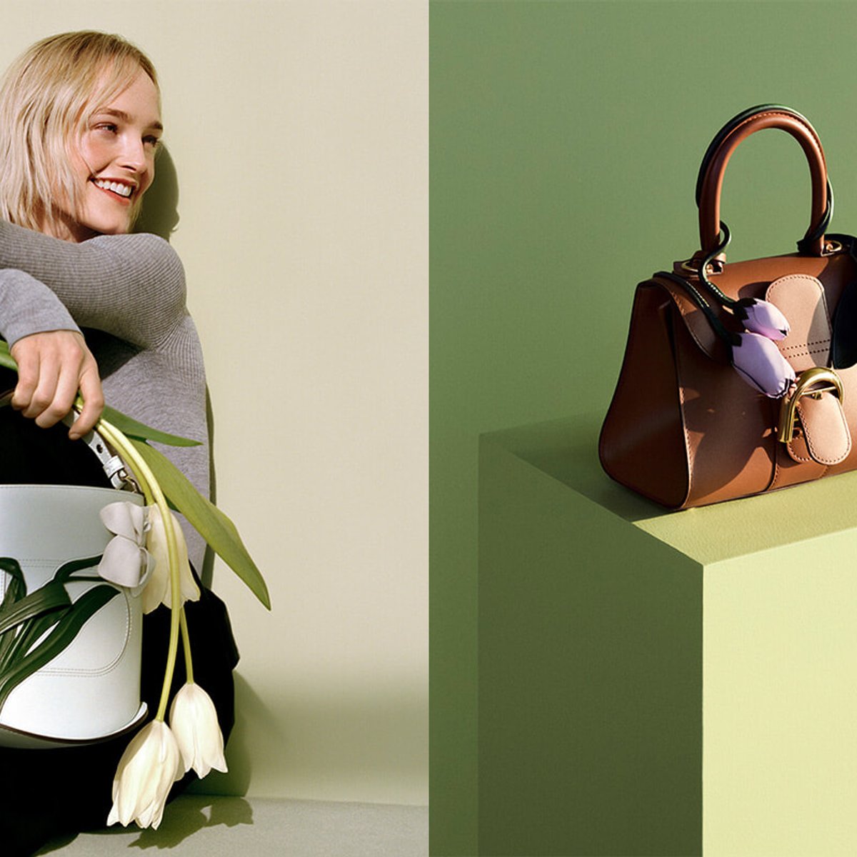 ロマンティックな花モチーフが魅了する、デルヴォーの新作バッグ。