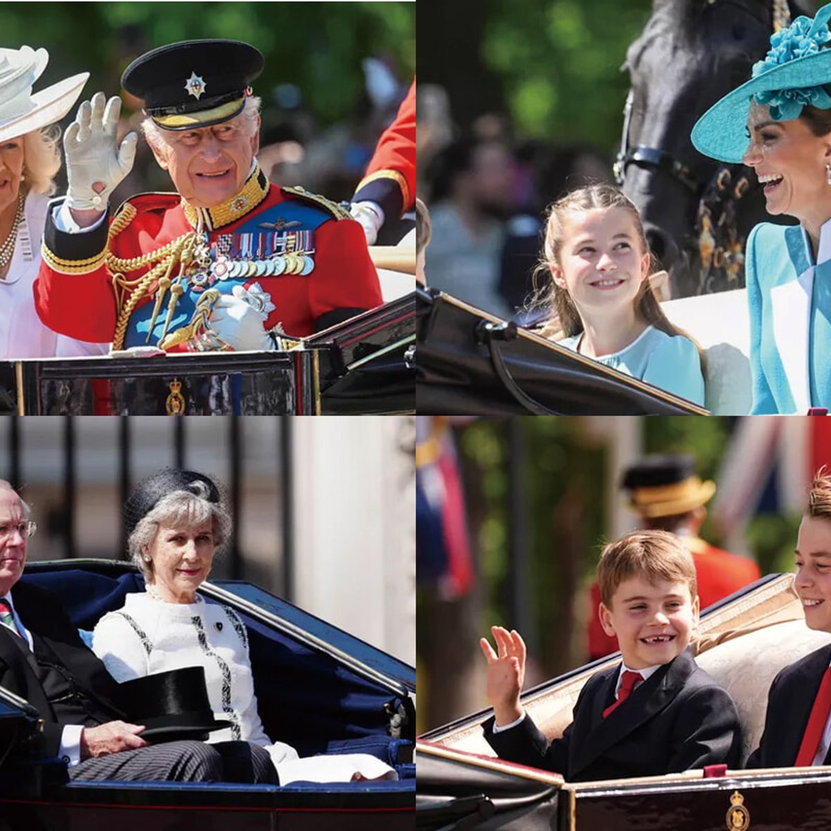 美しいキャサリン皇太子妃、凛々しいウィリアム皇太子と子どもたち……トゥルーピング・ザ・カラーに集った英国王室一家。