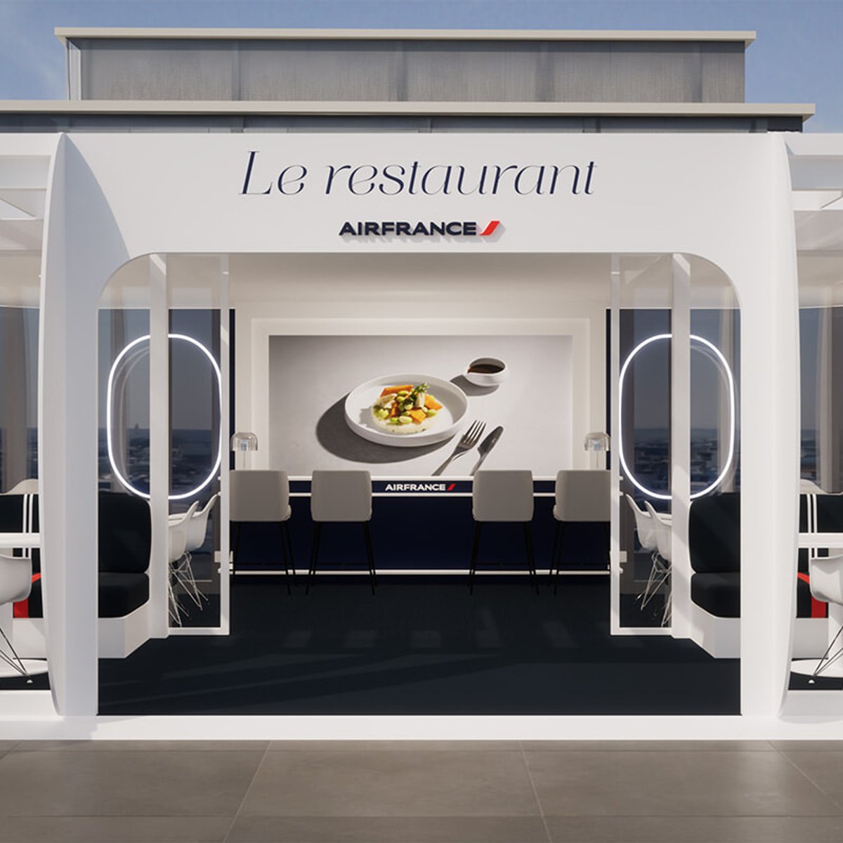 ギャラリー・ラファイエットのテラスで、エールフランスのグルメな機内食ランチを！