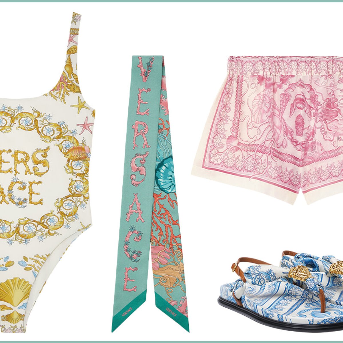 ヴェルサーチェ、この夏取り入れたいアイコニックなリゾートアイテム。