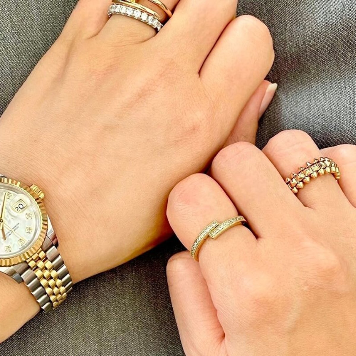 手元に自信をくれる、ロレックスの「レディ デイトジャスト」。【ファッションエディターの愛用時計】