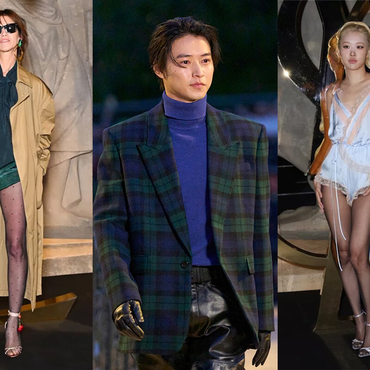 【山﨑賢人、BLACKPINKロゼ、シャルロット・ゲンズブール】パリの夜を彩ったサンローラン2026年春夏コレクション。