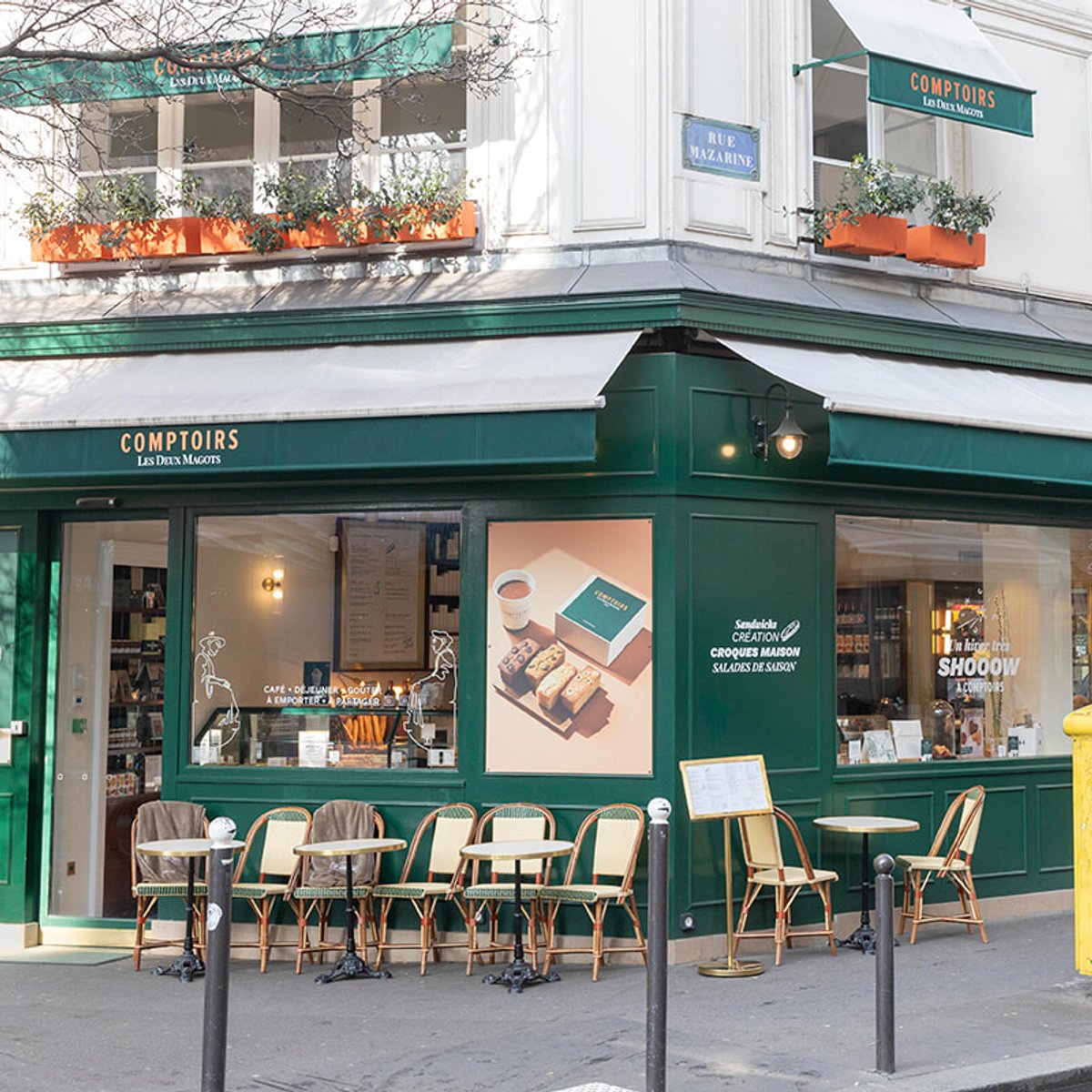 【パリ 食べ歩き】老舗カフェ、ドゥ・マゴが開いたカジュアル店「コントワール・レ・ドゥ・マゴ」で、ハーブ入りバターサンドウィッチを満喫！