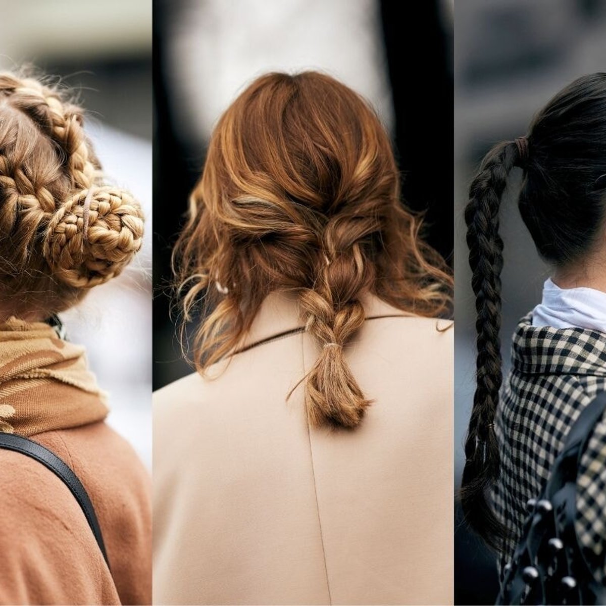 「三つ編み」が大人のまとめ髪に進化中。｜海外ヘアスタイル集