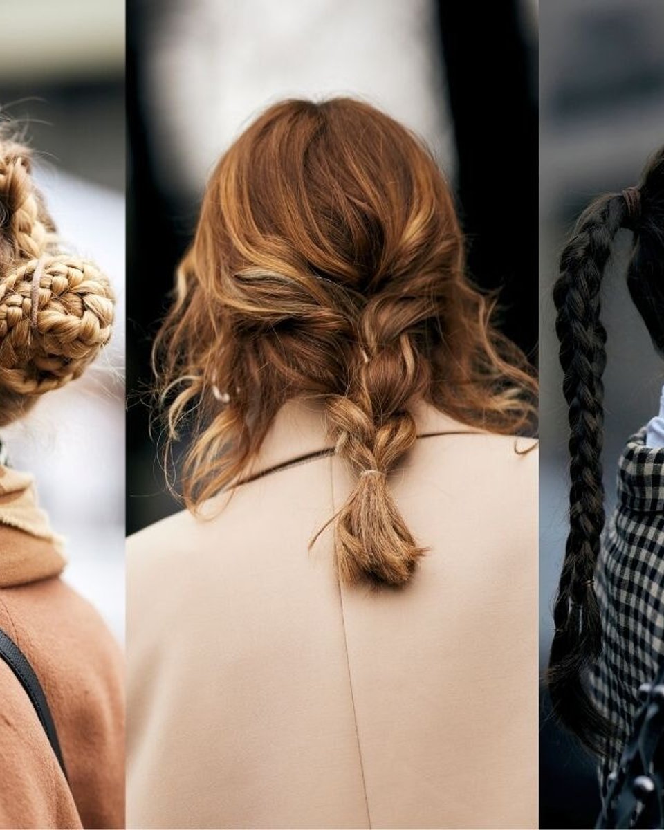 「三つ編み」が大人のまとめ髪に進化中。｜海外ヘアスタイル集