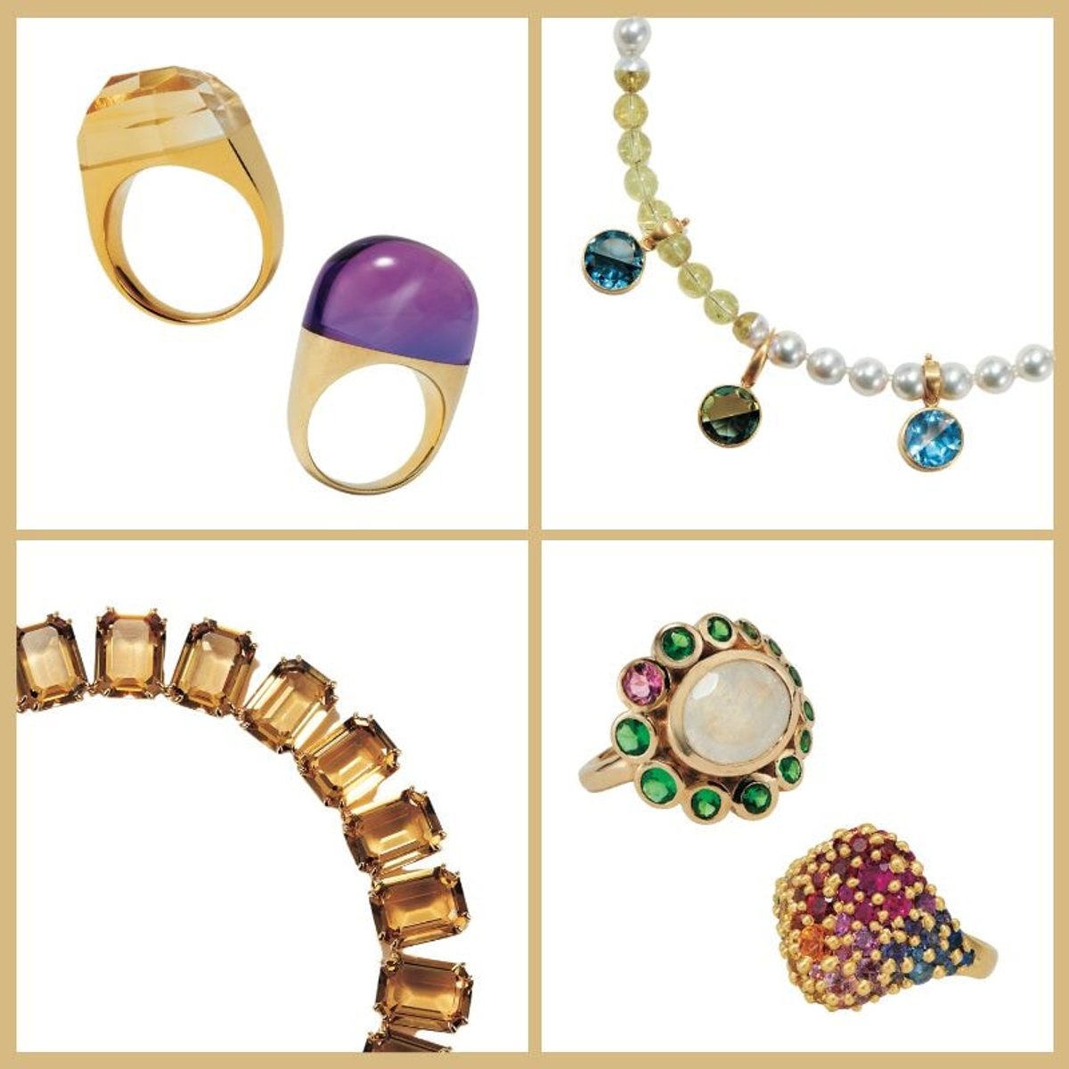 カラーストーンでこの冬、気分まで明るく！ 色石ジュエリー11選。