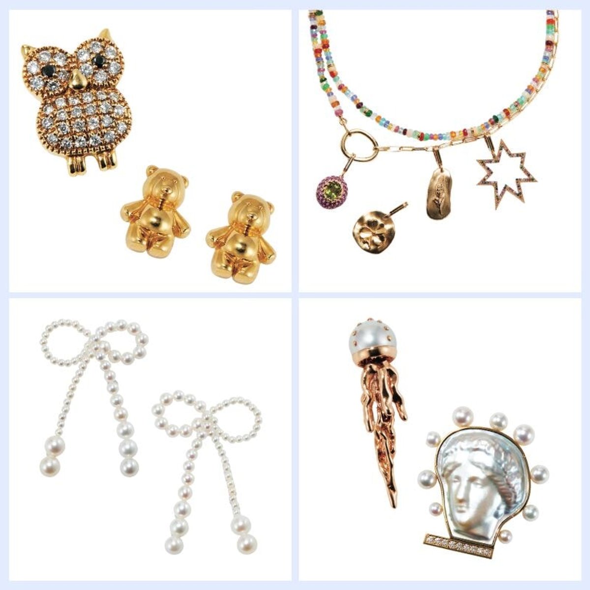 星にリボンに幸運モチーフ、愛らしいモチーフジュエリー13選。