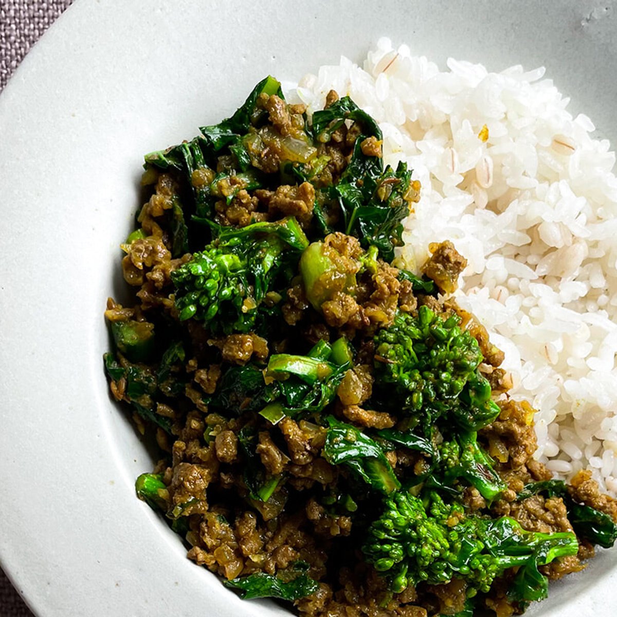 身体を温め養生する、菜の花のキーマカレー。【血行促進】
