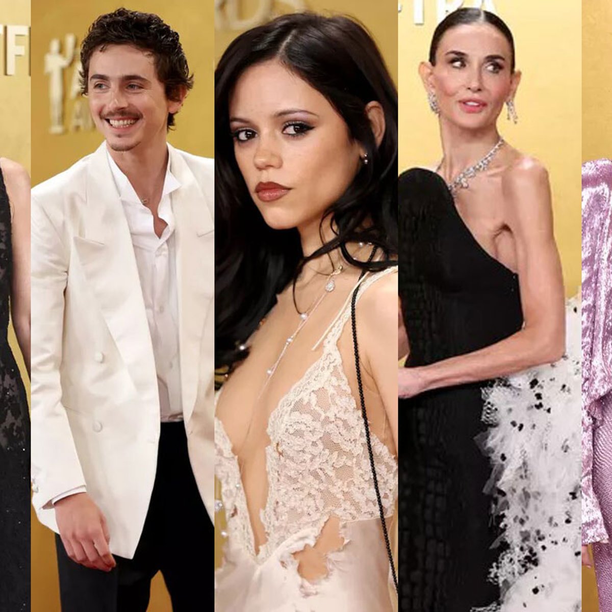 デミ・ムーア、エマ・ストーン、ティモシー・シャラメ……第32回アクター賞に集合したセレブたちのドレス姿をチェック！