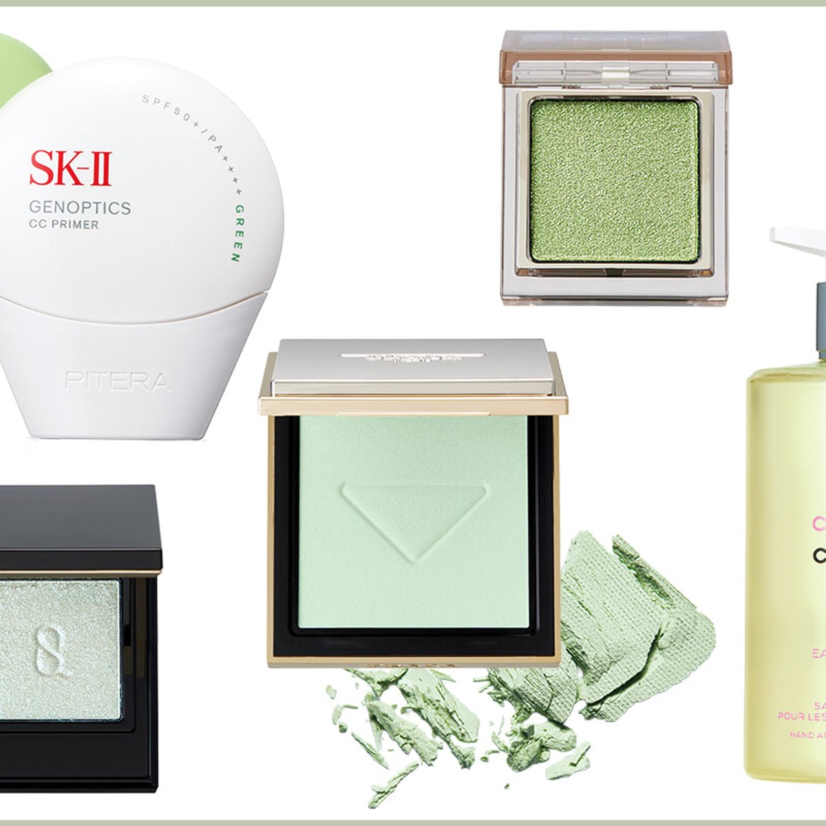 ゆらぎ肌も美しく。春メイクをブーストするグリーンコスメ7選。