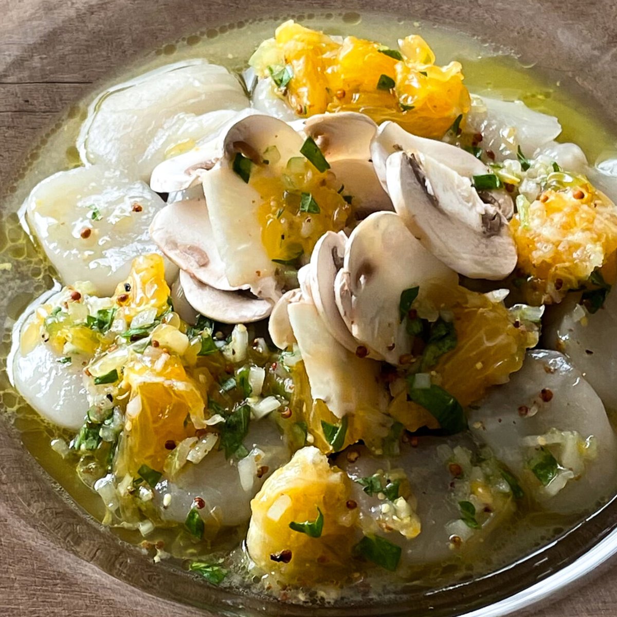 春の養生に、ホタテとマッシュルームのカルパッチョ。【肝のケア／デトックス】