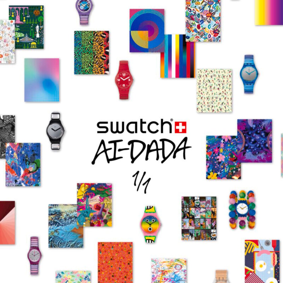 スウォッチの「AI-DADA」が生み出す、世界にふたつとない自分だけのタイムピースを。