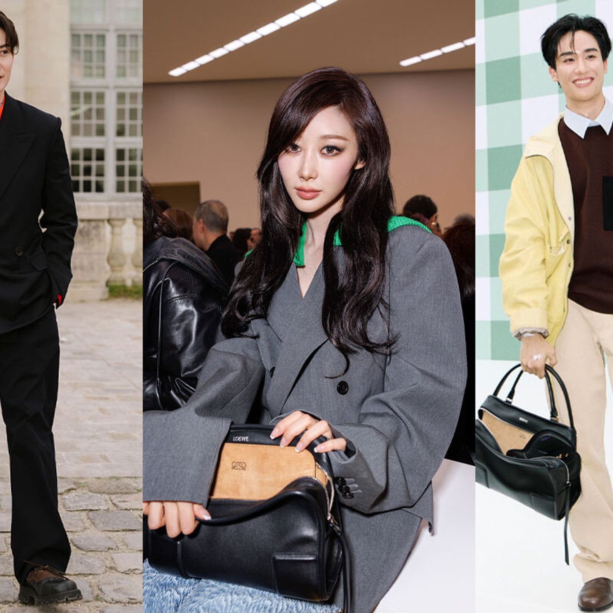 カラーが炸裂！ 岡田将生、aespaジゼル、ハリ・ネフのフロントロースタイルをロエベ2026年秋冬ショーでスナップ。