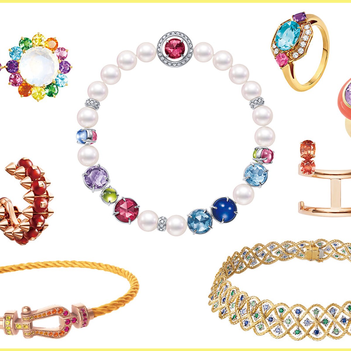 プレイフルに楽しみたい、春めくカラージュエリー8選。