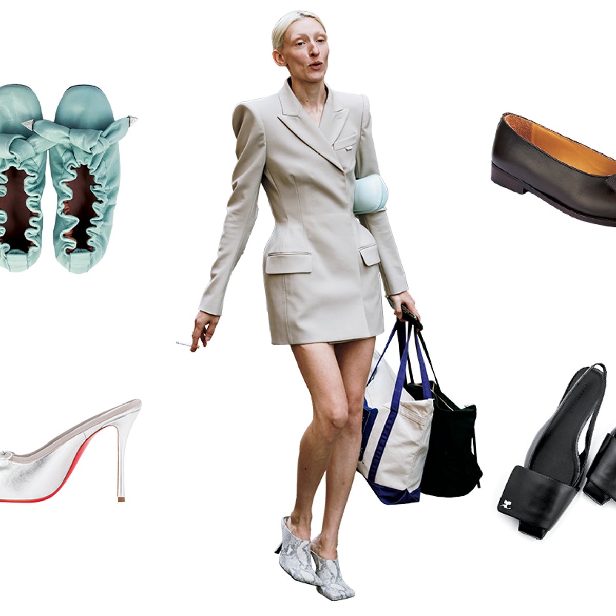 【春のおしゃれQ＆A】今年っぽい足元のスタイルは、スクエアトウかリボン付きを狙って。