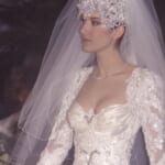 ウェディングドレス姿のセリーヌ・ディオン
