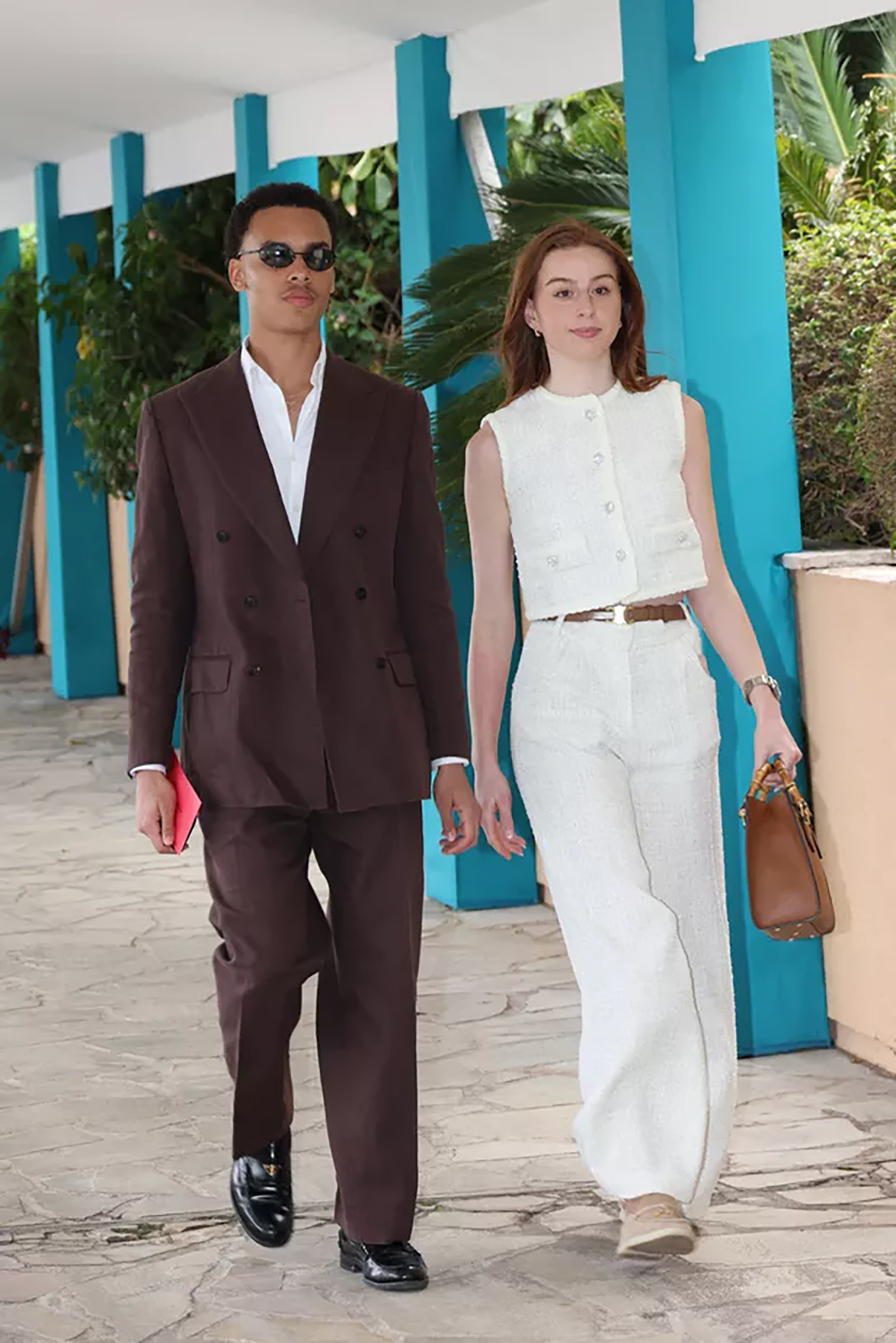 ロレックス・モンテカルロ・マスターズに向かう、アレクサンドル・グリマルディとクリスティーヌ・クネヒト・ド・マッシー