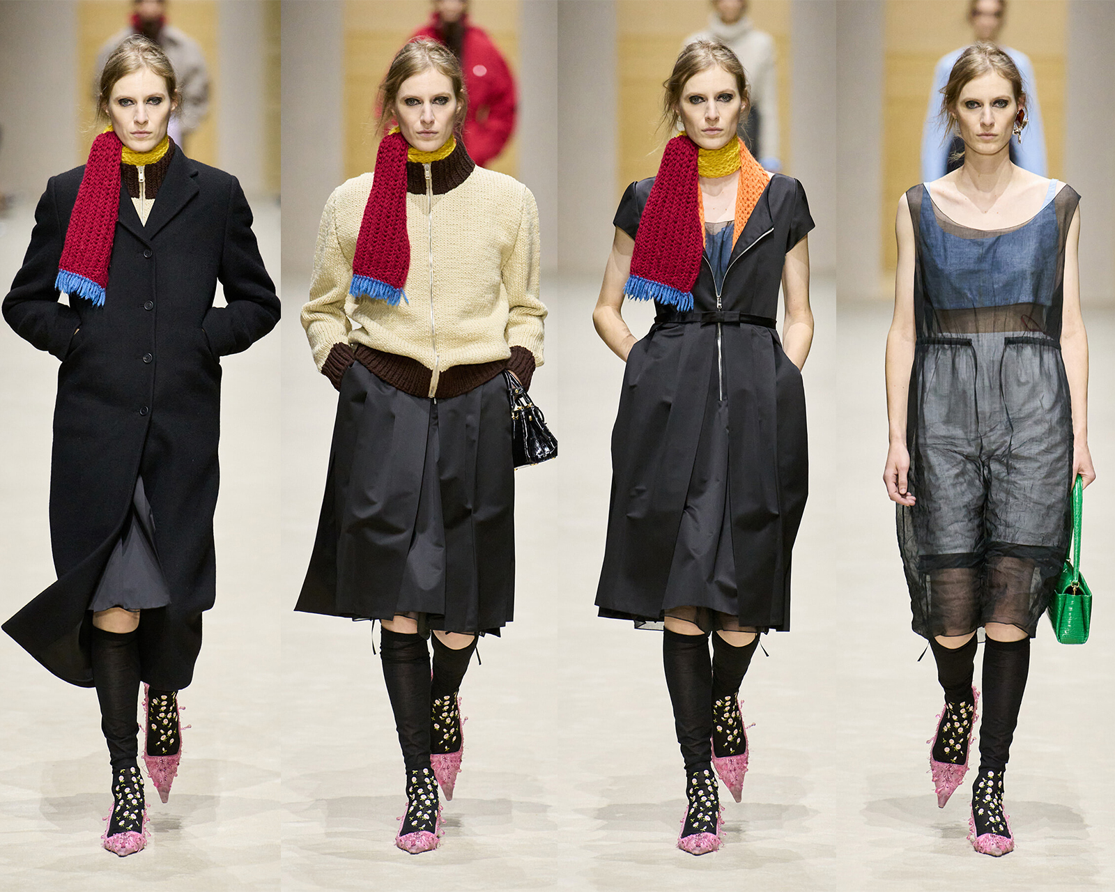 プラダ2026年秋冬コレクションが打ち出す、女性たちのための自由なレイヤリング。