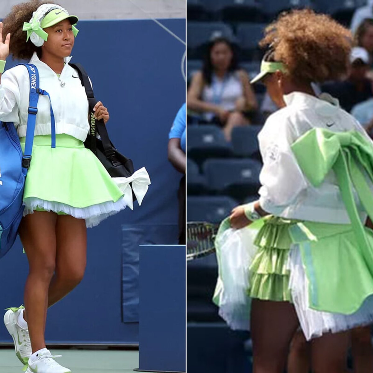 巨大リボンを背負って！ 全米オープンで初戦勝利を収めた、大坂なおみのウエアが話題。