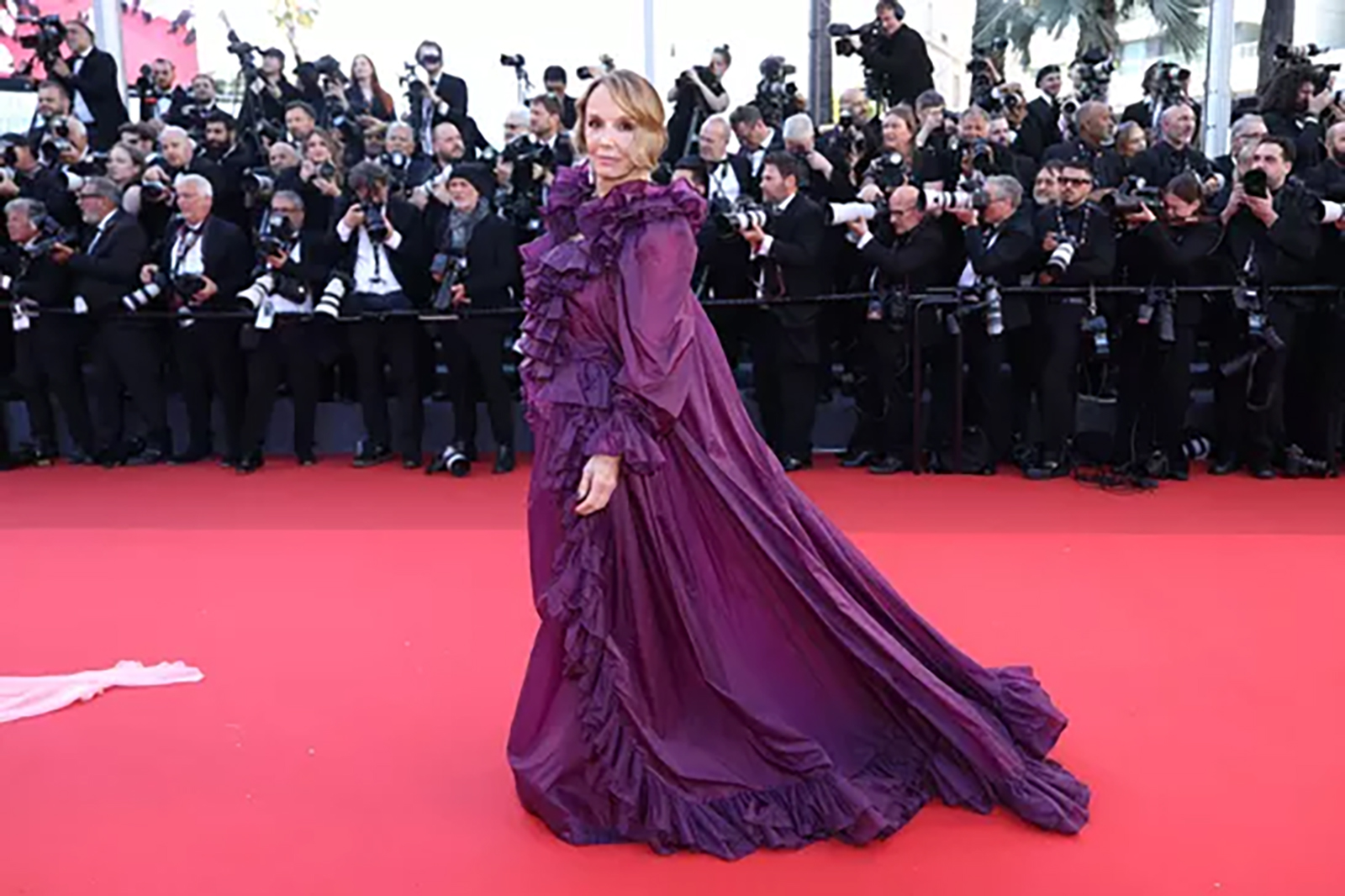 フィリピーヌ・ルロワ＝ボリュー、カンヌ国際映画祭のレッドカーペットにて。