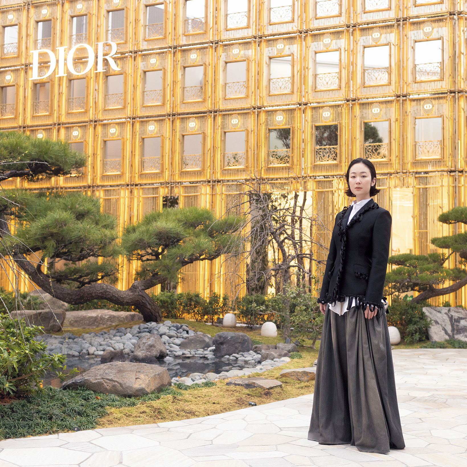 【黒木華のDIOR探訪 Vol.1】西畠清順によるディオール バンブー パビリオンの庭園。
