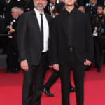 カンヌ国際映画祭での、オリヴィエ・ナカシュと息子