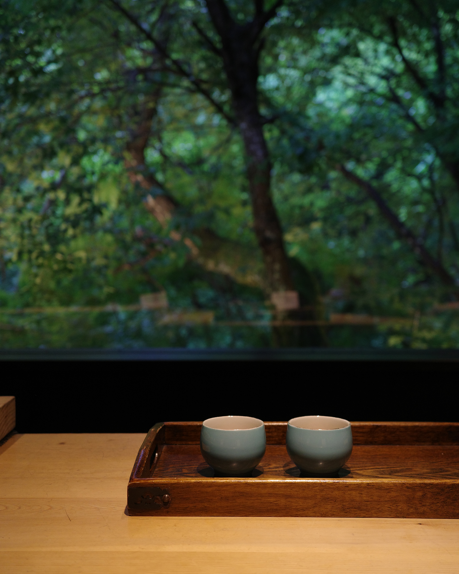 くろいわ無二のカウンター席から望む、四季を感じる景色