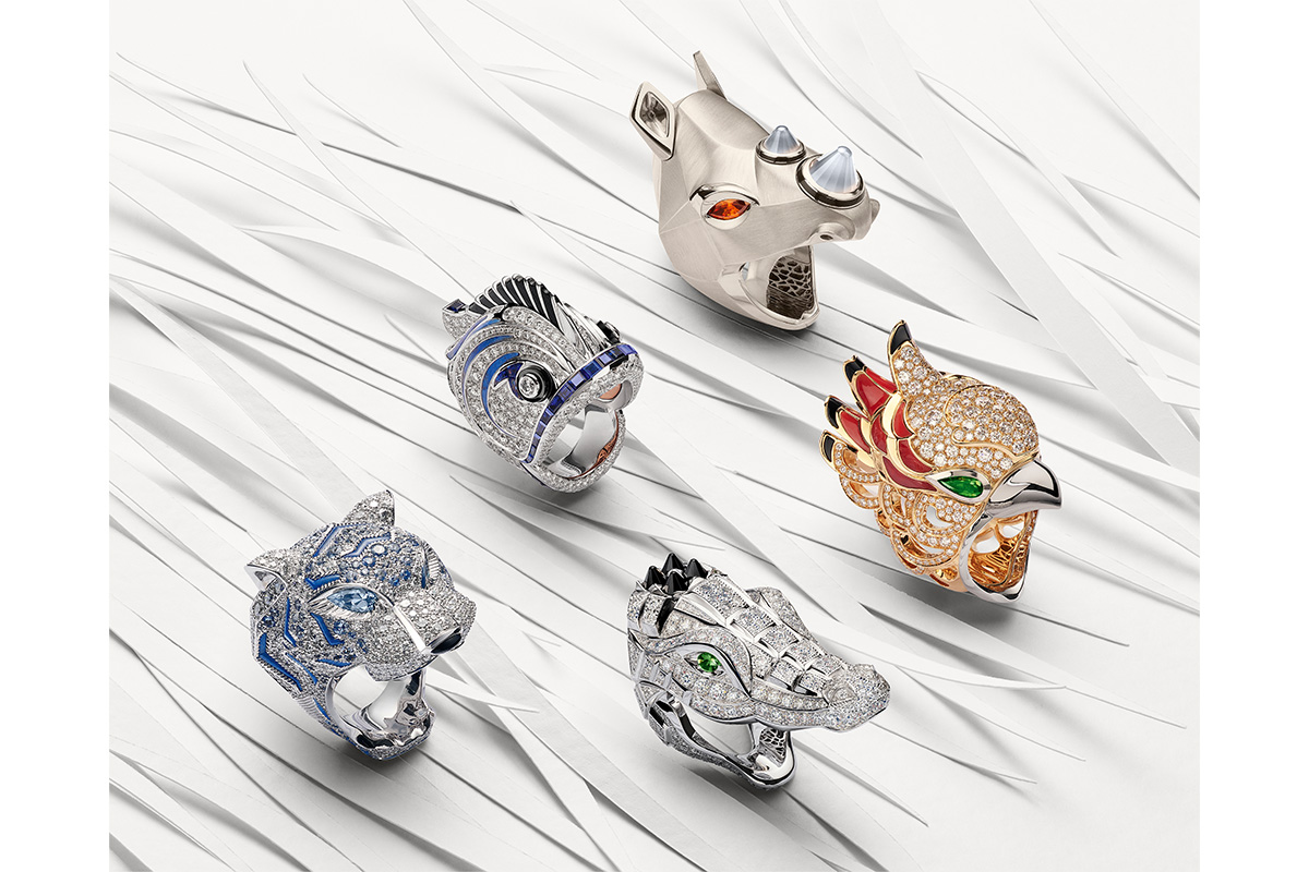 非売品 カルティエ Cartier トランプ 植物と動物デザイン 未使用 カルティエのサヴォアフェールが結集。野生動物のヘッドリングや