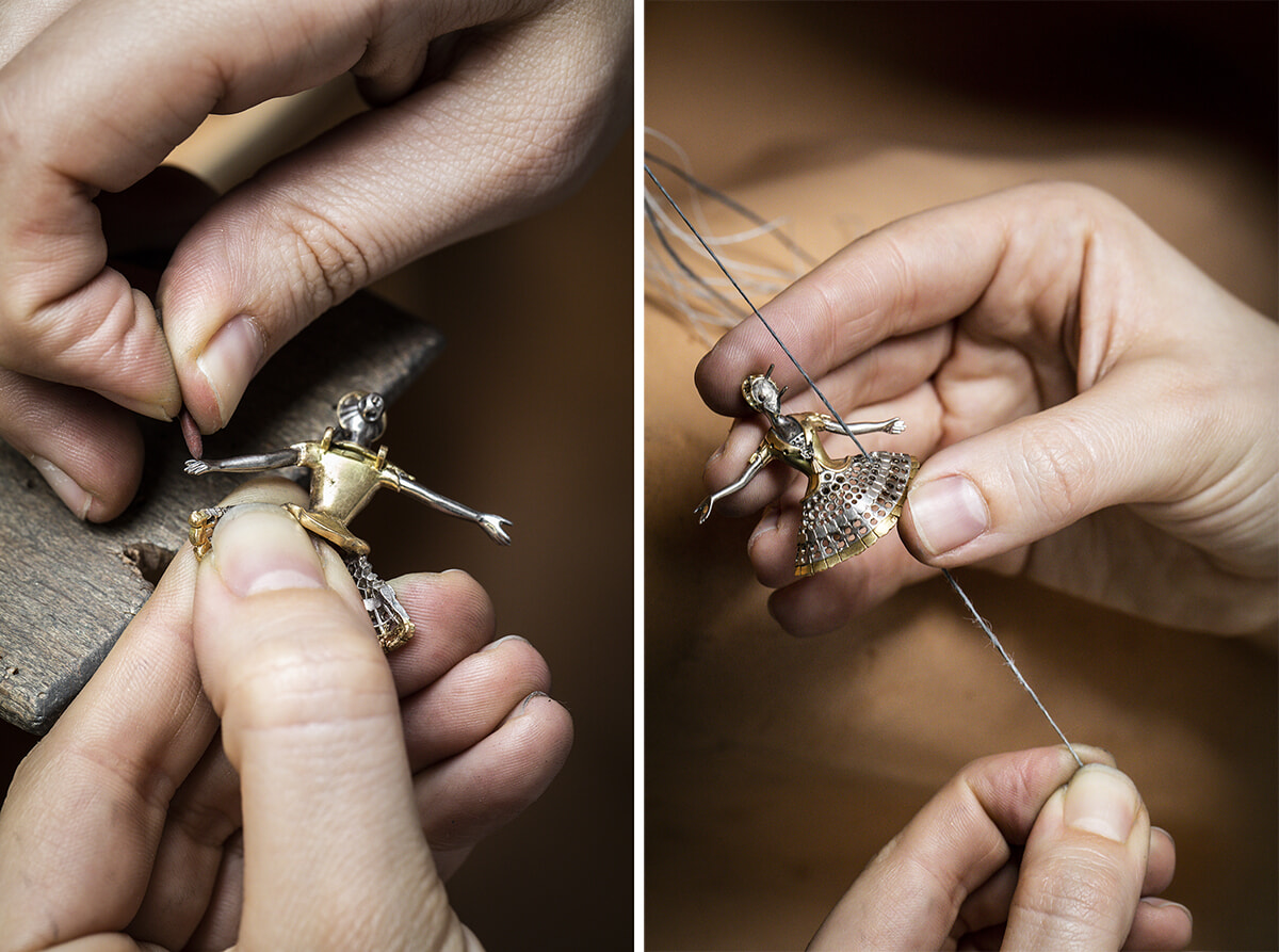 バレリーナ フィギュア ゴールド Alicia Ballerina Gold Resin Decorative | Koala Living