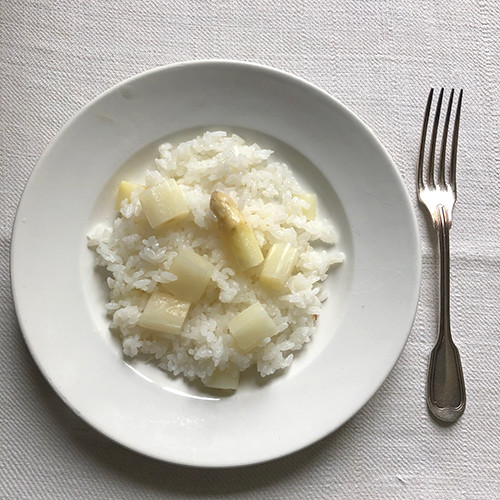 茹で汁で作るホワイトアスパラの炊き込みごはん