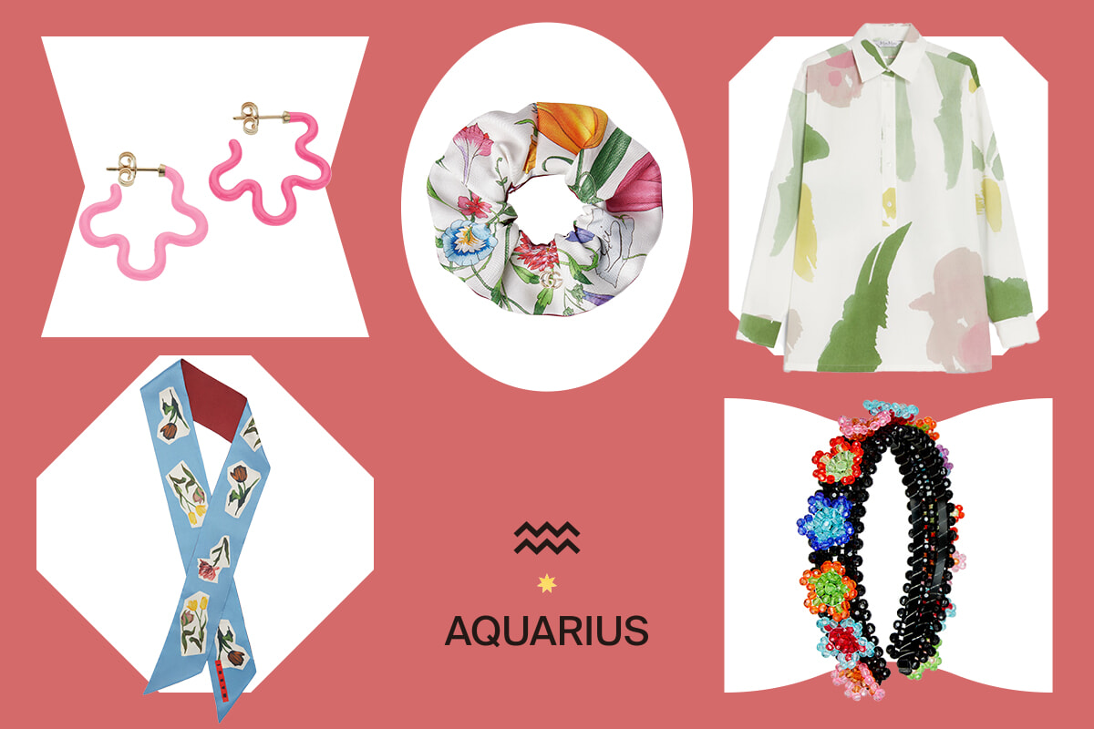 ハッピーなボタニカルが幸運を運ぶ！ みずがめ座に贈るラッキーアイテム。【星座別ラッキーモチーフ占い】