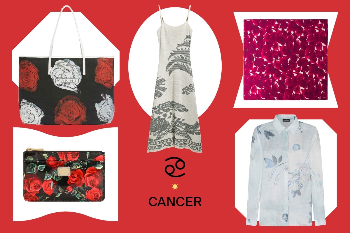 情熱的なボタニカル柄をお守りがわりに。蟹座に贈る4月のラッキーアイテム。【星座別ラッキーモチーフ占い】