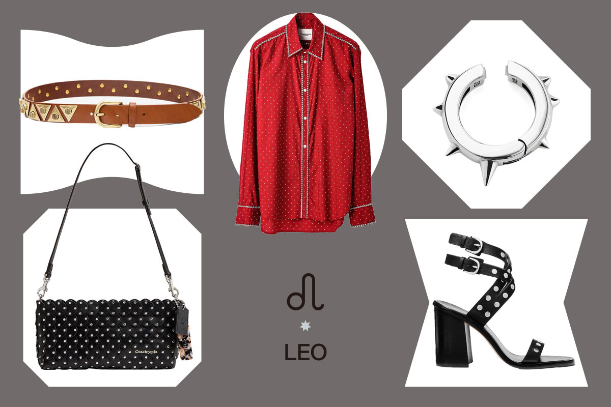 スタッズアイテムにタフネスを添えて。しし座に贈るラッキーアイテム。【星座別ラッキーモチーフ占い】