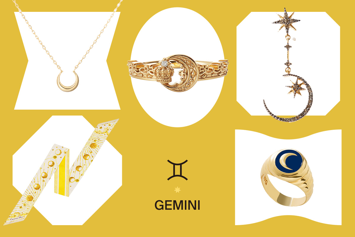 運命を切り開く月モチーフ。ふたご座に贈るラッキーアイテム。【星座別ラッキーモチーフ占い】