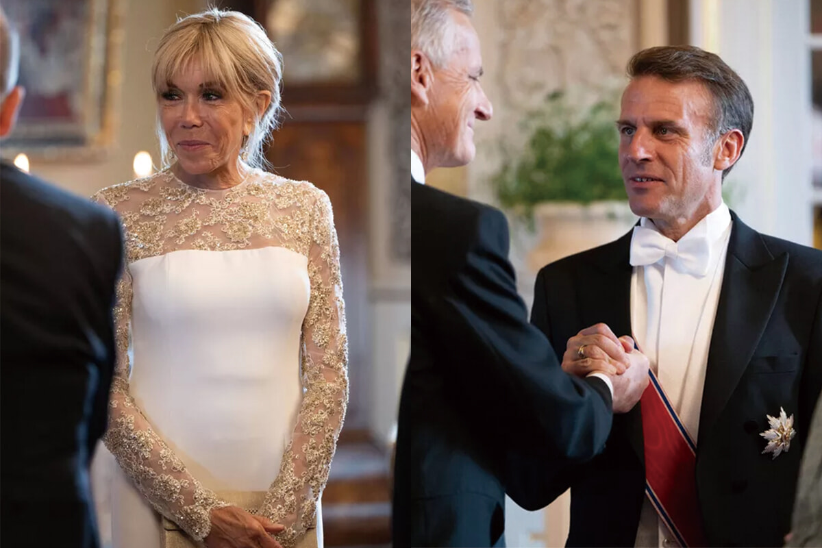 ノルウェー王室の晩餐会、ブリジット・マクロンの纏ったルイ・ヴィトンのドレスが話題に！