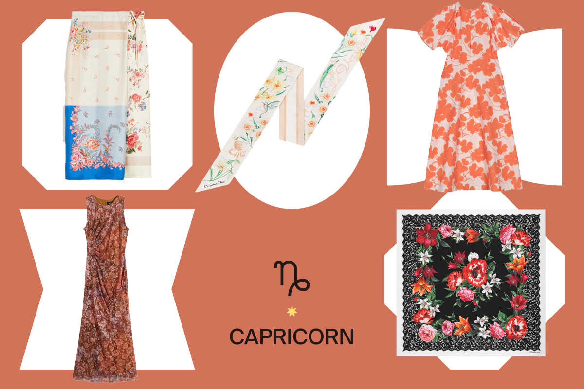 幸運を呼び込むフラワーモチーフで日常に華を添える。やぎ座に贈るラッキーアイテム。【星座別ラッキーモチーフ占い】