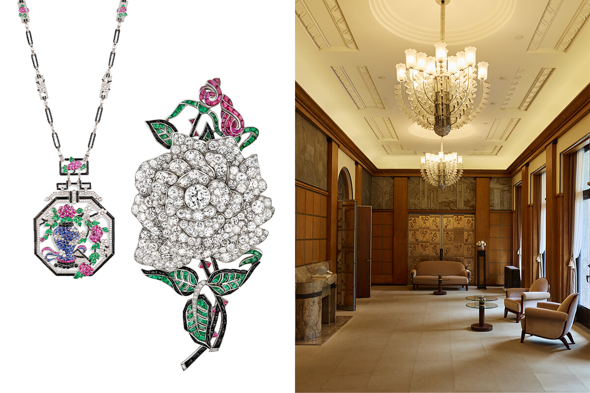 ヴァン クリーフ＆アーペルのハイジュエリーと東京都庭園美術館の空間がもたらすアール・デコの世界。