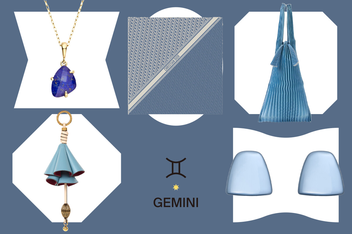 青い三角アイテムが幸運をもたらす！ ふたご座に贈るラッキーアイテム。【星座別ラッキーモチーフ占い】