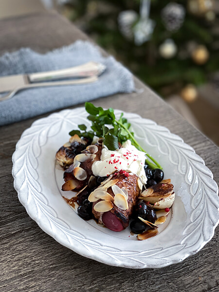 クリスマスシーズンに、豚肉とリンゴのローストレシピ。