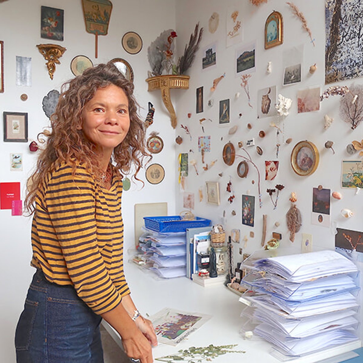 広告業界を去り、植物のコラージュを仕事にしたステファニー。